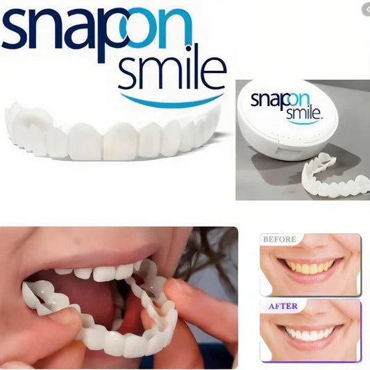 2-Piece Snap-On Dental Veneers: Instant Smile Correction & Whitening Kit